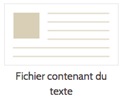 omeka fichier contenant texte